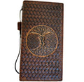 Embossed Tree of Love Leather Phone Wallet Case for Galaxy