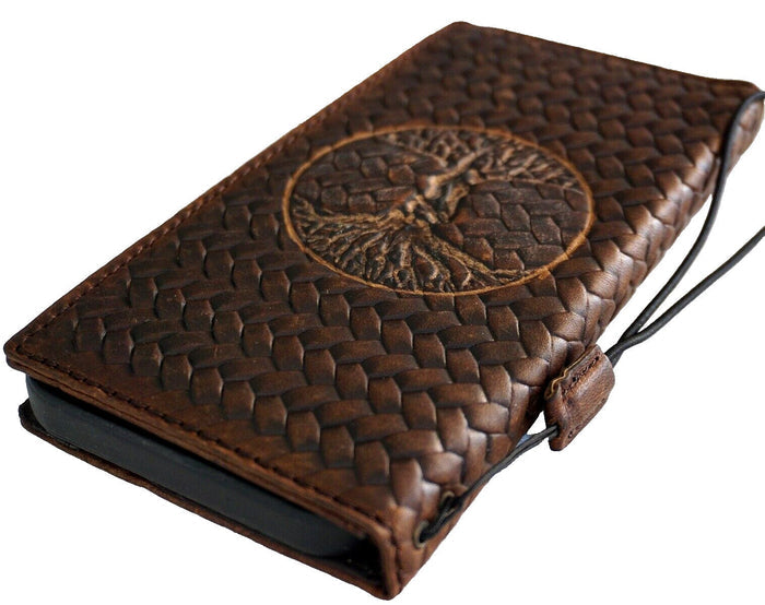 Embossed Tree of Love Leather Phone Wallet Case for Galaxy