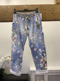 Floral Denim Jogger