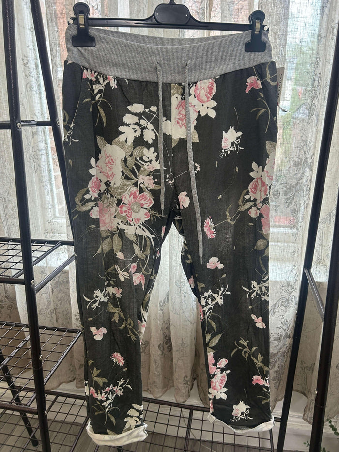 Floral Denim Jogger
