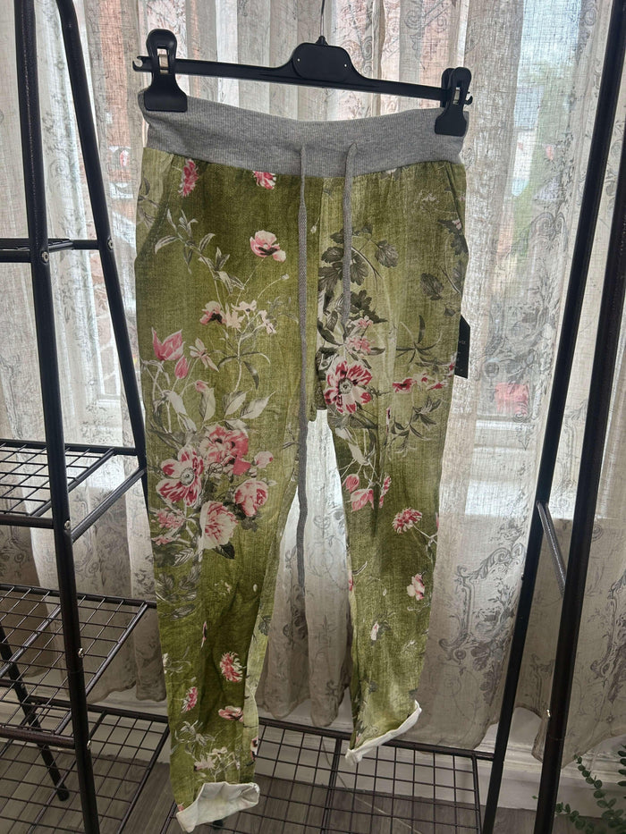 Floral Denim Jogger