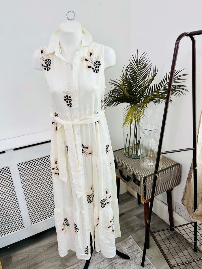 Floral Embroidered Maxi Dress