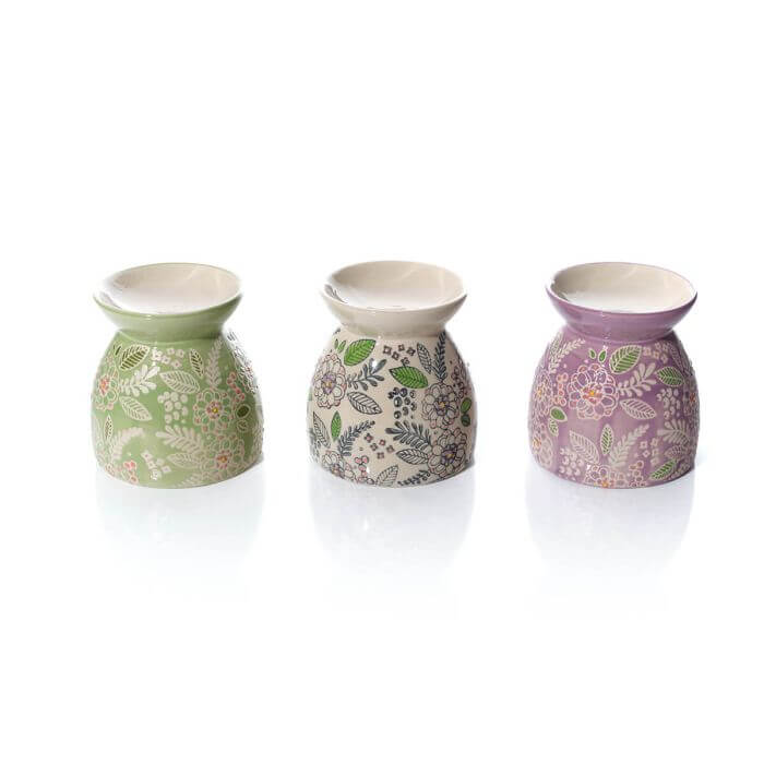 Floral Seranade Decorative Stoneware Wax Melt Burner
