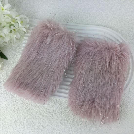 Fluffy Fingerless Glitter Mittens