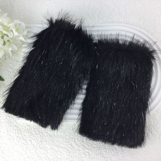 Fluffy Fingerless Glitter Mittens