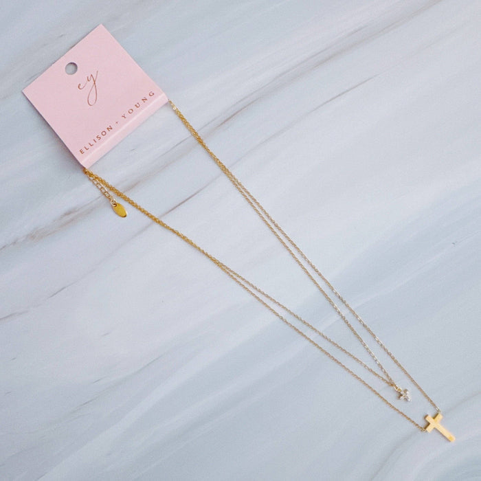 Forever Faith Dual Cross Necklace