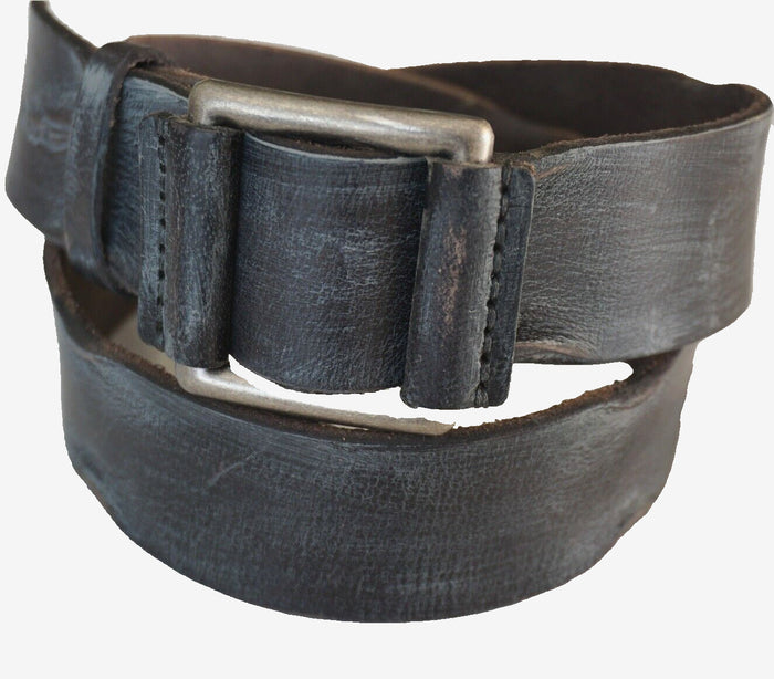 Genuine Casual Waistband vintage Leather Waist handmade belt Ston Buckle 60S 70S