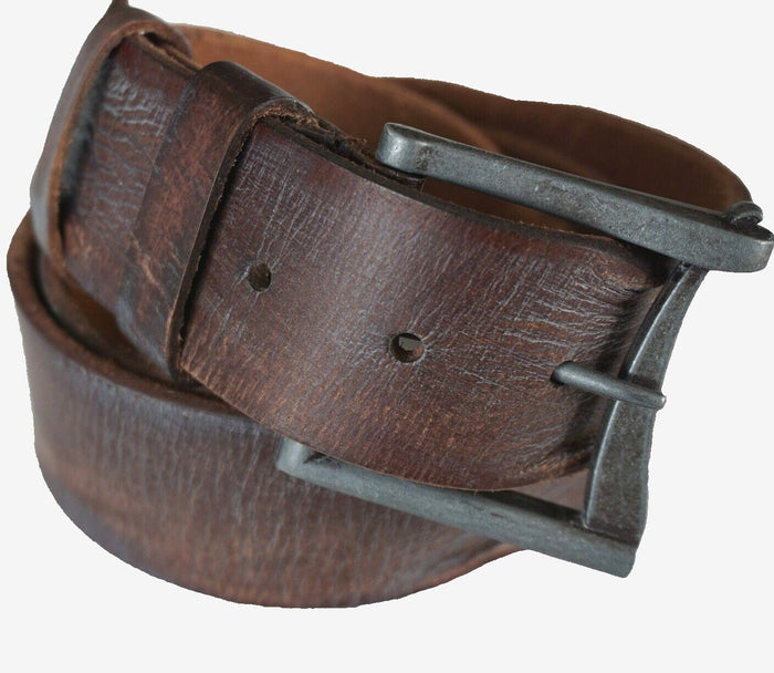 Genuine Casual Waistband vintage Leather Waist handmade belt Ston Buckle 60S 70S