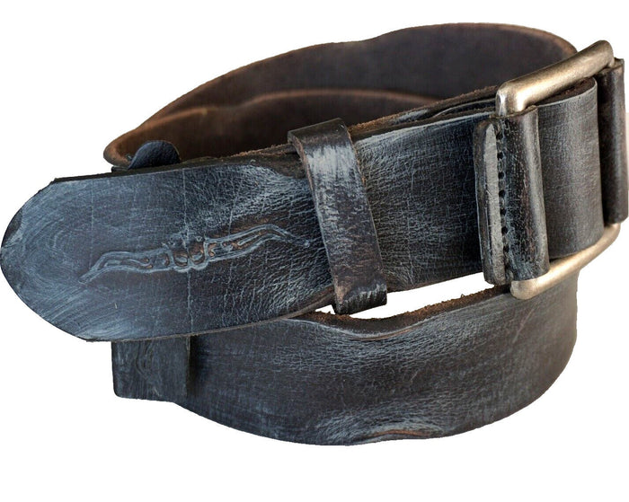 Genuine Casual Waistband vintage Leather Waist handmade belt Ston Buckle 60S 70S