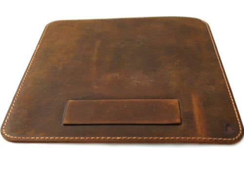 Genuine Handmade  Leather Mouse Pad Handcrafted soft Vintage Art