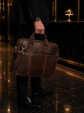 Genuine handmade leather shoulder bag Busniess Man Laptop Brown Classics Luxury Design