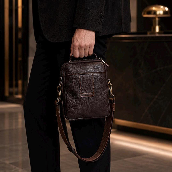 Genuine Leather Bag Handmade Side Bag for Men and Women Vintage Gift