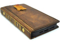 Genuine Leather Book Wallet Case for Galaxy: Handmade Art Cover