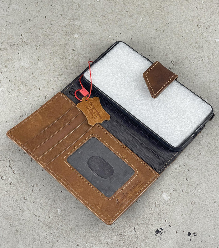 Genuine Leather fo OnePlus 12 12R Case Wallet Handmade Wireless Luxury Book