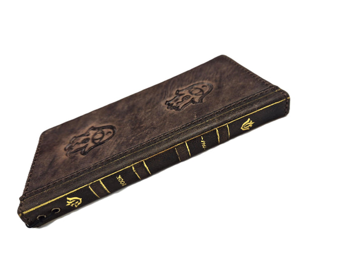 Genuine Leather fo OnePlus 12 12R Case Wallet Handmade Wireless Luxury Hamsa Art Davidov