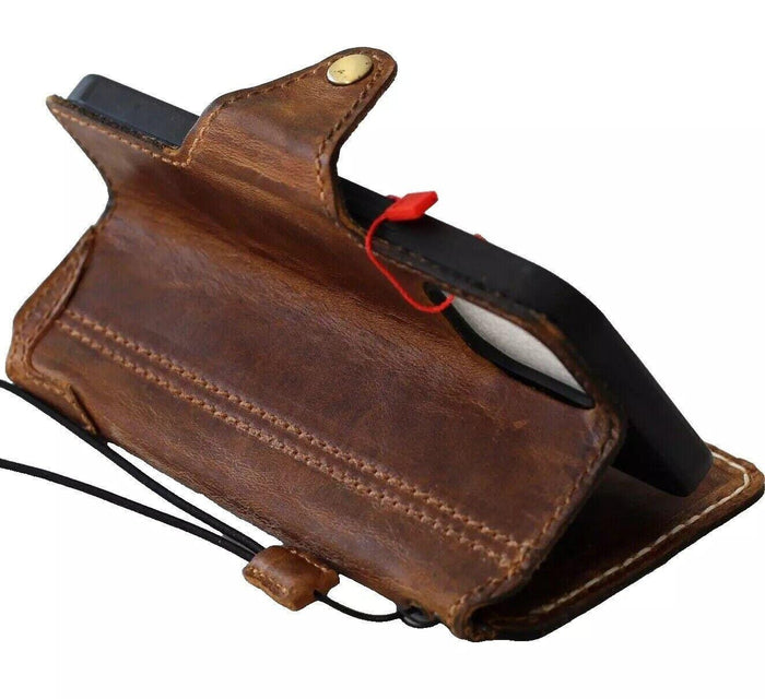 Genuine Leather fo OnePlus 12 12R Case Wallet Handmade Wireless Luxury Handmade stitch