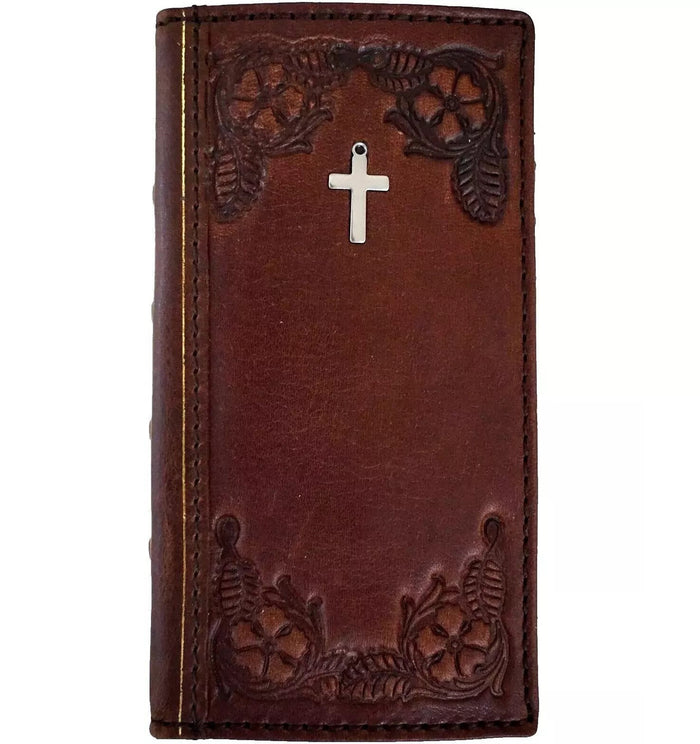 Genuine Leather fo OnePlus 12 12R Case Wallet Handmade Wireless Luxury jesus Cross Art