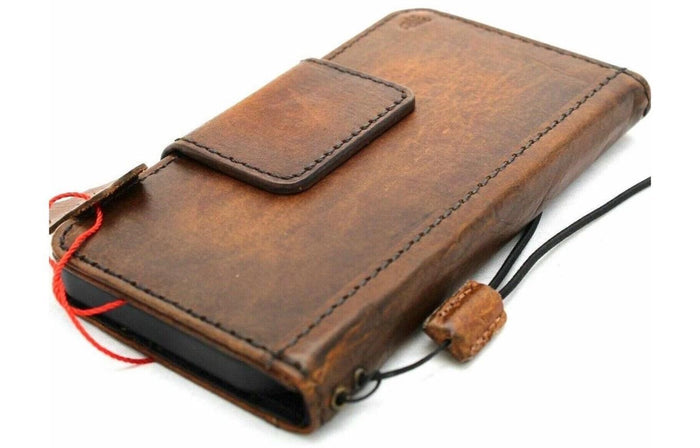 Genuine Leather fo OnePlus 12 12R Case Wallet Handmade Wireless Luxury oiled Ar