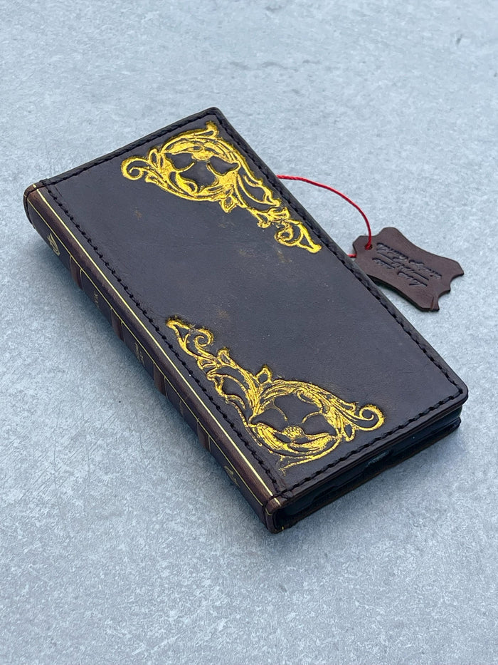 Genuine Leather fo OnePlus 15 12 12R Case Wallet Handmade Wireless Luxury Davidov Art