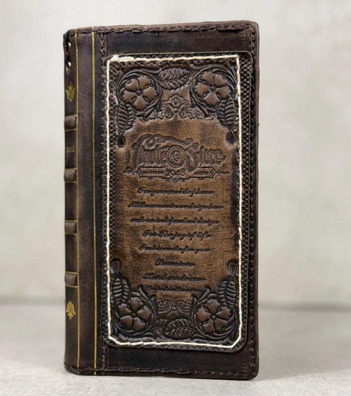 Genuine Leather fo OnePlus 15 12 12R Case Wallet Handmade Wireless Luxury oiled Ar