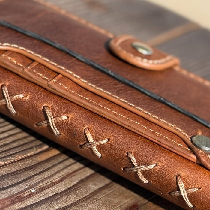 Genuine Leather fo OnePlus 15 12 12R Case Wallet Handmade Wireless Luxury oiled Ar