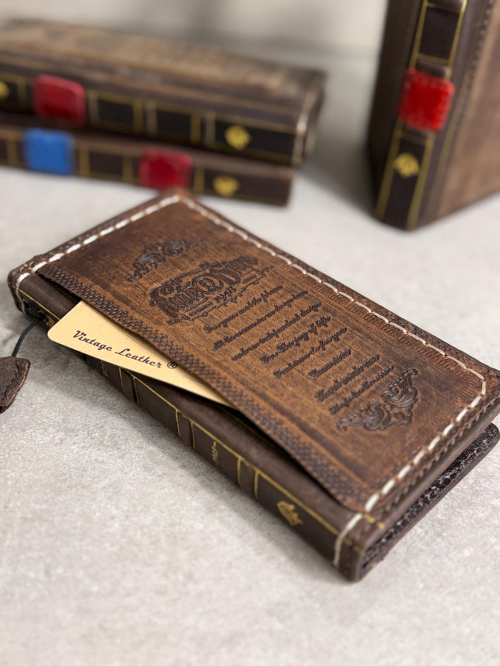 Genuine Leather fo OnePlus 15 12 12R Case Wallet Handmade Wireless Luxury oiled Ar