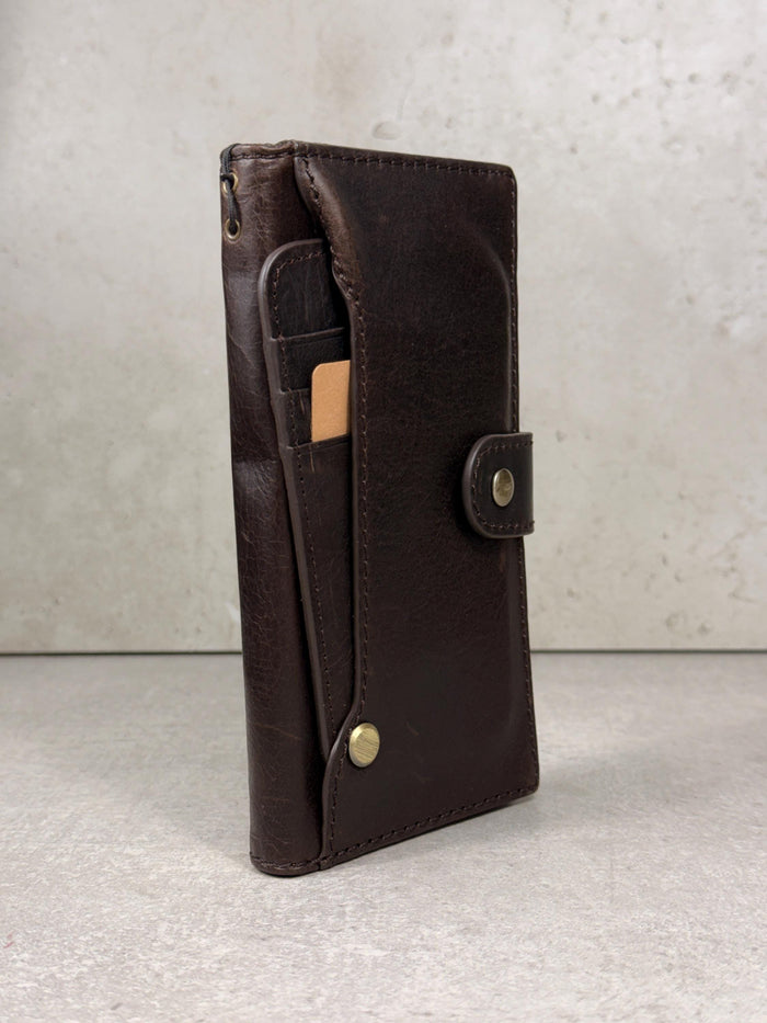 Genuine Leather fo OnePlus 15 12 12R Case Wallet Handmade Wireless Luxury oiled Ar