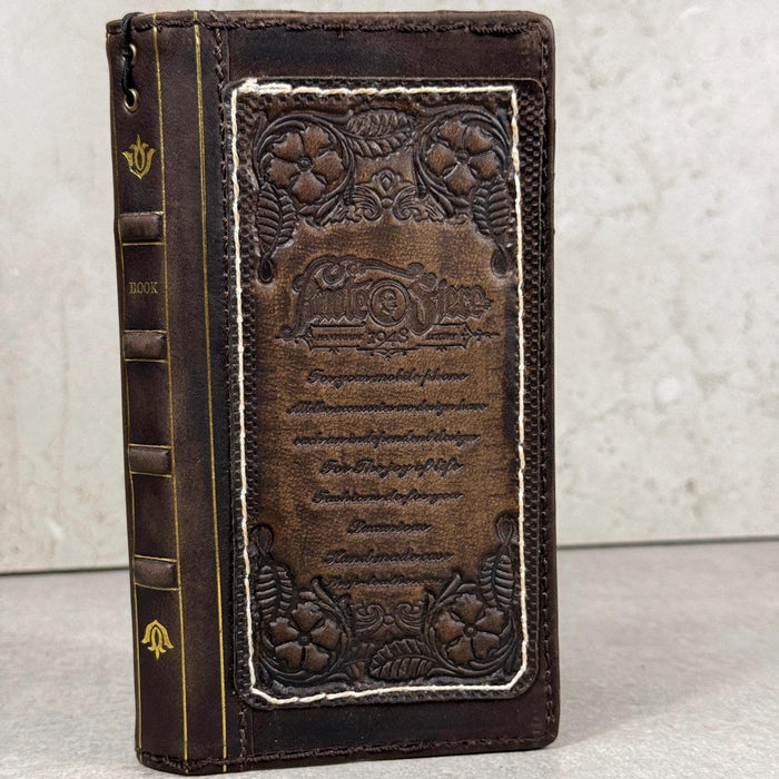 Genuine Leather fo OnePlus 15 12 12R Case Wallet Handmade Wireless Luxury oiled Ar