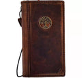 Genuine Leather fo OnePlus 15 14 13 s 12 12R Case Wallet Handmade Wireless Luxury oiled Diy Tree