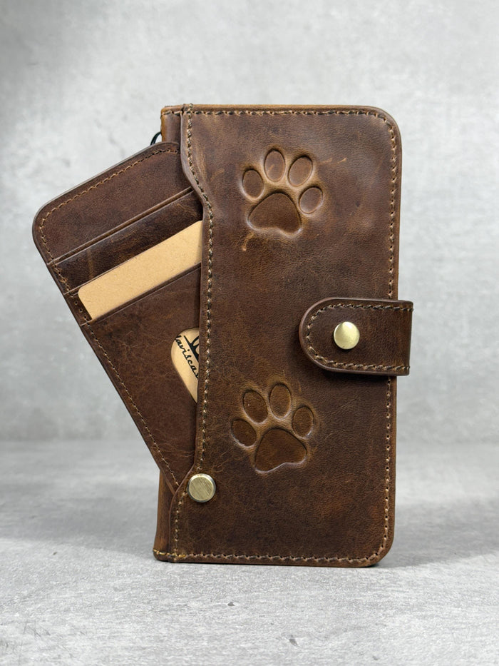 Genuine Leather fo OnePlus Open Case Wallet Handmade Wireless Luxury  Davidov Art