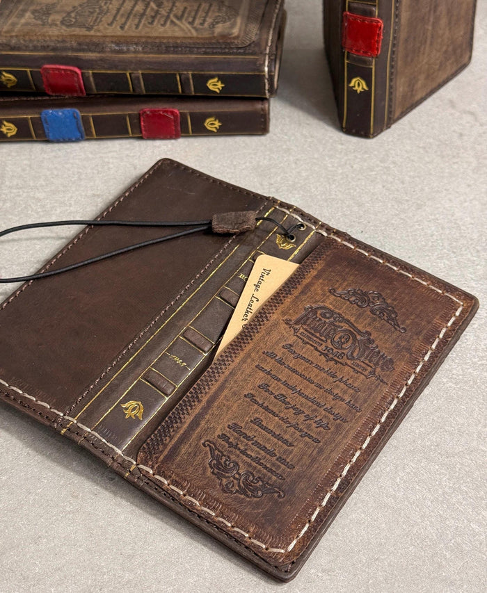 Genuine Leather fo OnePlus Open Case Wallet Handmade Wireless Luxury  Davidov Art