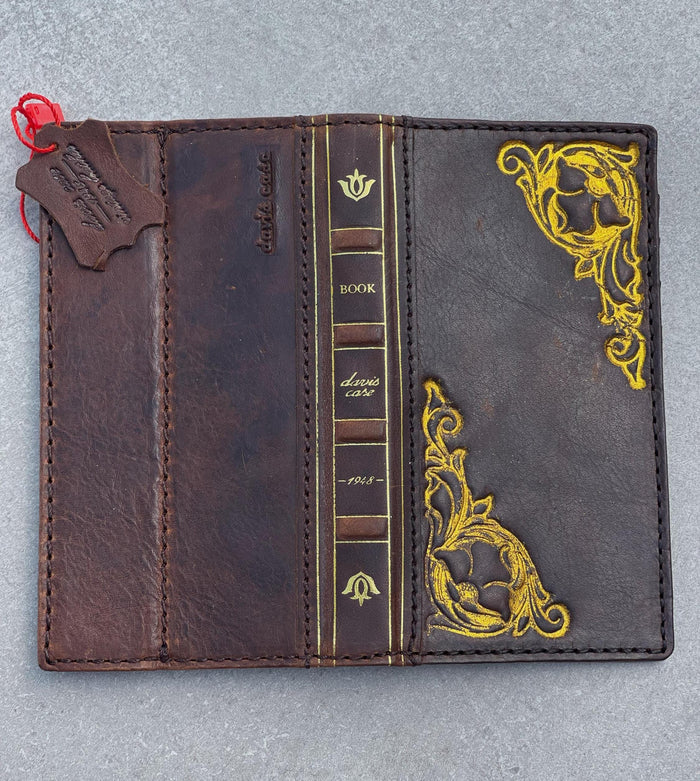 Genuine Leather fo OnePlus Open Case Wallet Handmade Wireless Luxury  Davidov Art