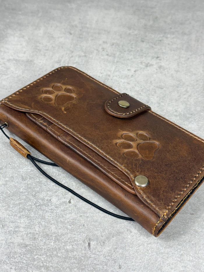 Genuine Leather fo OnePlus Open Case Wallet Handmade Wireless Luxury  Davidov Art