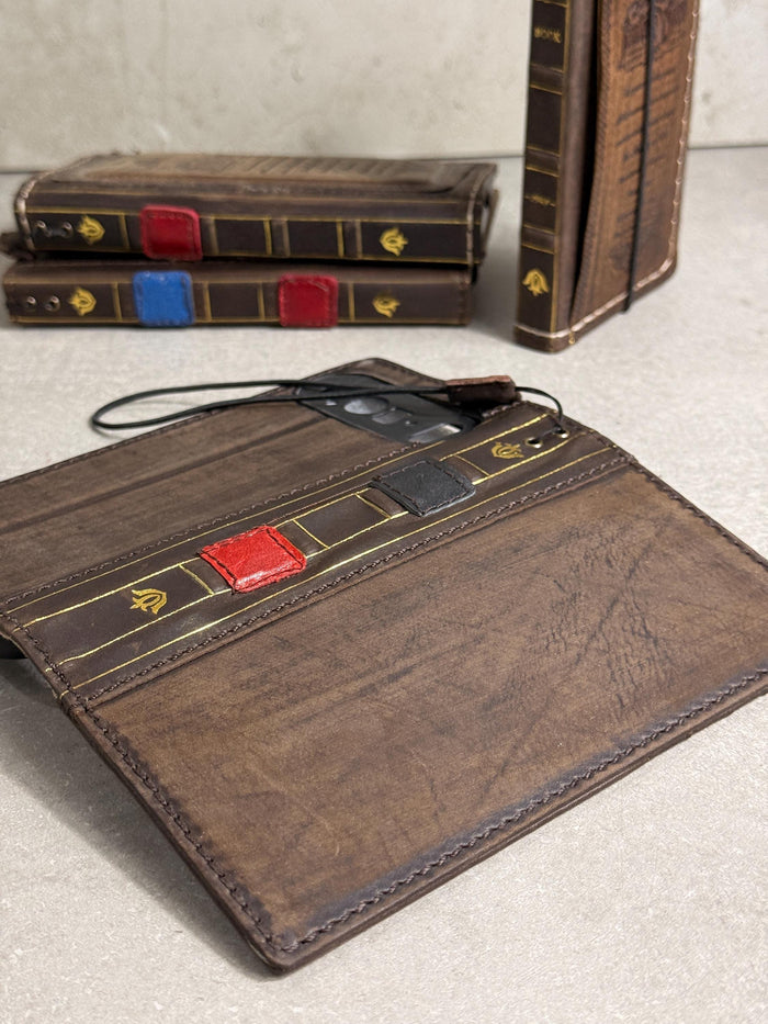 Genuine Leather fo OnePlus Open Case Wallet Handmade Wireless Luxury  Davidov Art