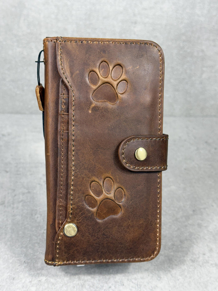 Genuine Leather fo OnePlus Open Case Wallet Handmade Wireless Luxury  Davidov Art