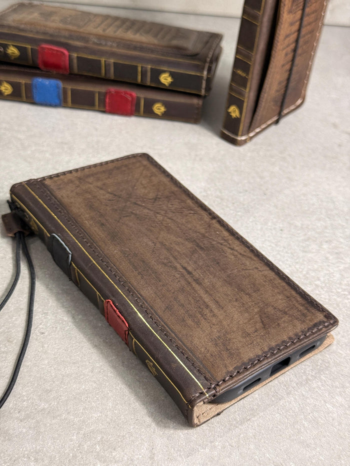Genuine Leather fo OnePlus Open Case Wallet Handmade Wireless Luxury  Davidov Art