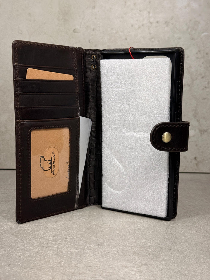 Genuine Leather fo OnePlus Open Case Wallet Handmade Wireless Luxury  Davidov Art