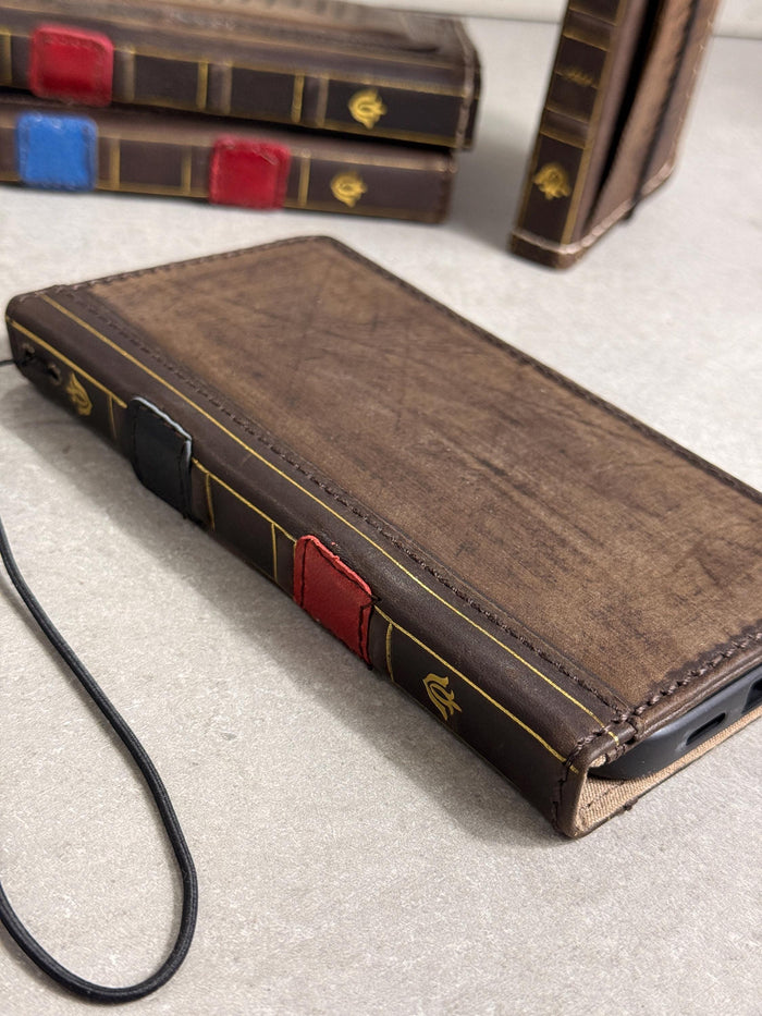 Genuine Leather fo OnePlus Open Case Wallet Handmade Wireless Luxury  Davidov Art
