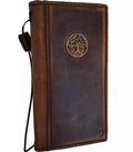 Genuine Leather fo OnePlus Open Case Wallet Handmade Wireless Luxury Diy Tree