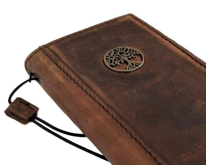 Genuine Leather fo OnePlus Open Case Wallet Handmade Wireless Luxury Diy Tree