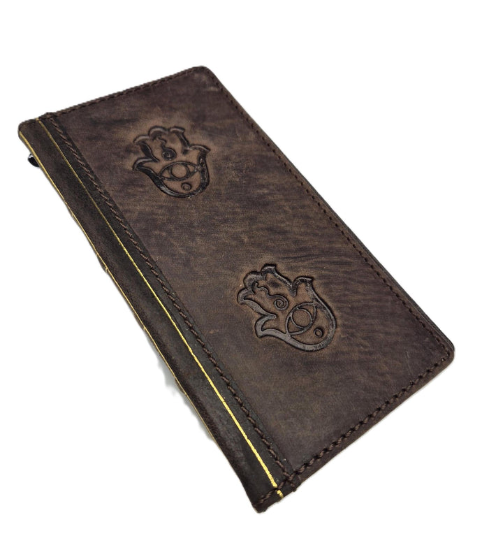 Genuine Leather fo OnePlus Open Case Wallet Handmade Wireless Luxury Hamsa