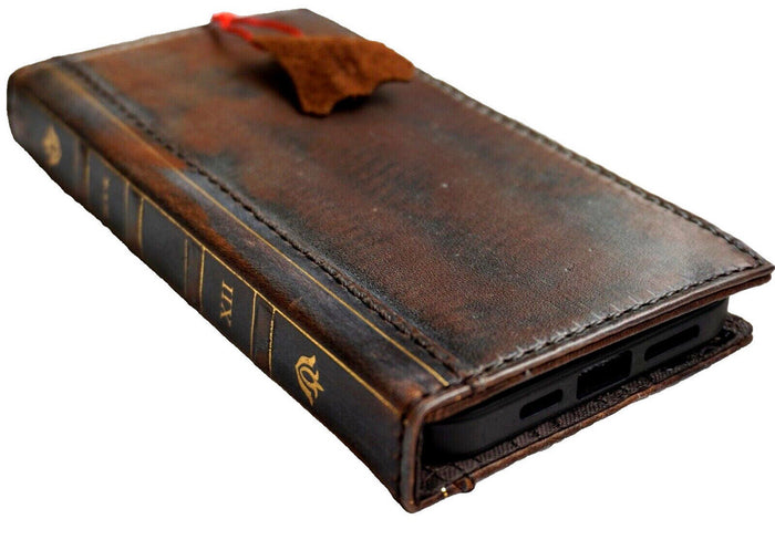 Genuine Leather fo OnePlus Open Case Wallet Handmade Wireless Luxury oiled Ar