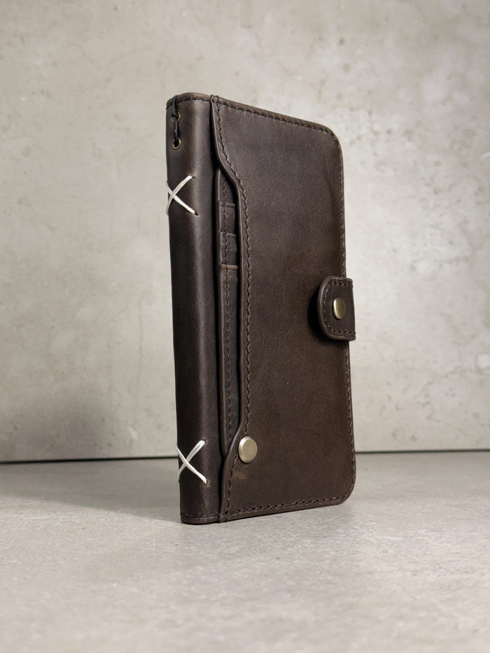 Genuine Leather fo OnePlus Open Case Wallet Handmade Wireless Luxury oiled Ar