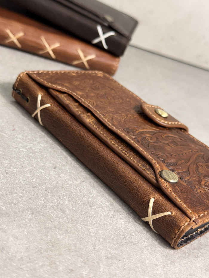 Genuine Leather fo OnePlus Open Case Wallet Handmade Wireless Luxury oiled Ar