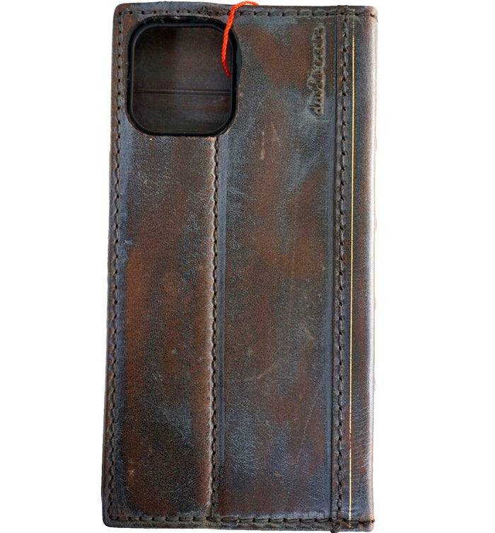 Genuine Leather fo OnePlus Open Case Wallet Handmade Wireless Luxury oiled Ar