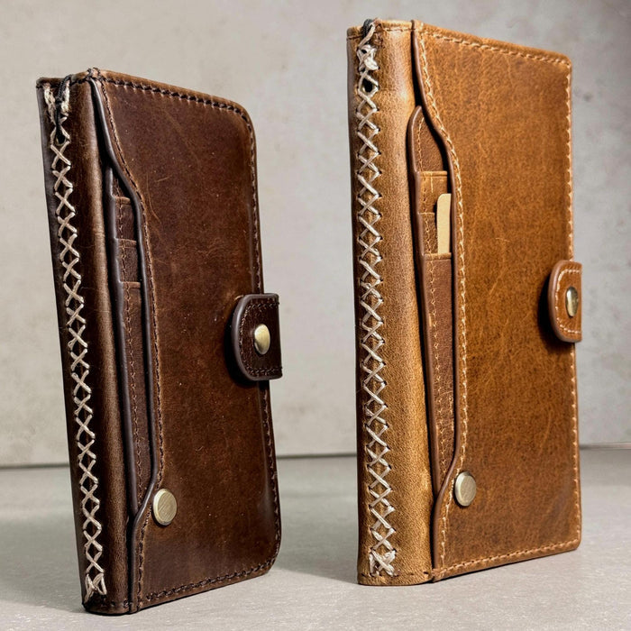 Genuine Leather fo OnePlus Open Case Wallet Handmade Wireless Luxury