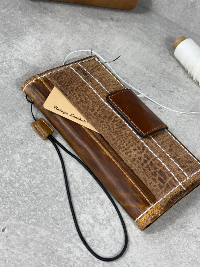 Genuine Leather fo OnePlus Open Case Wallet Handmade Wireless Luxury