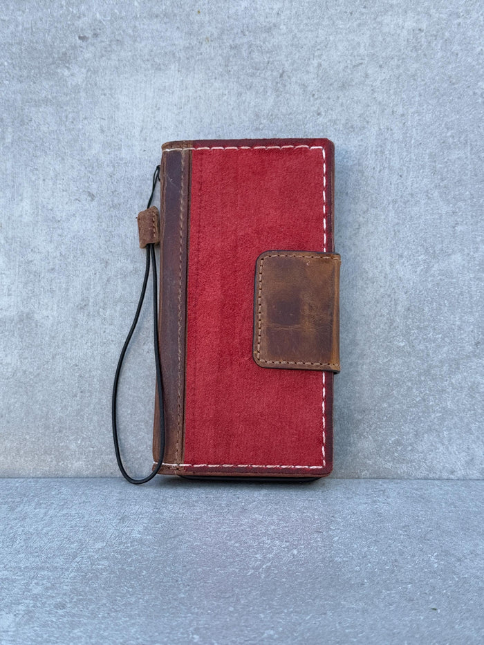 Genuine Leather fo OnePlus Open Case Wallet Handmade Wireless Luxury