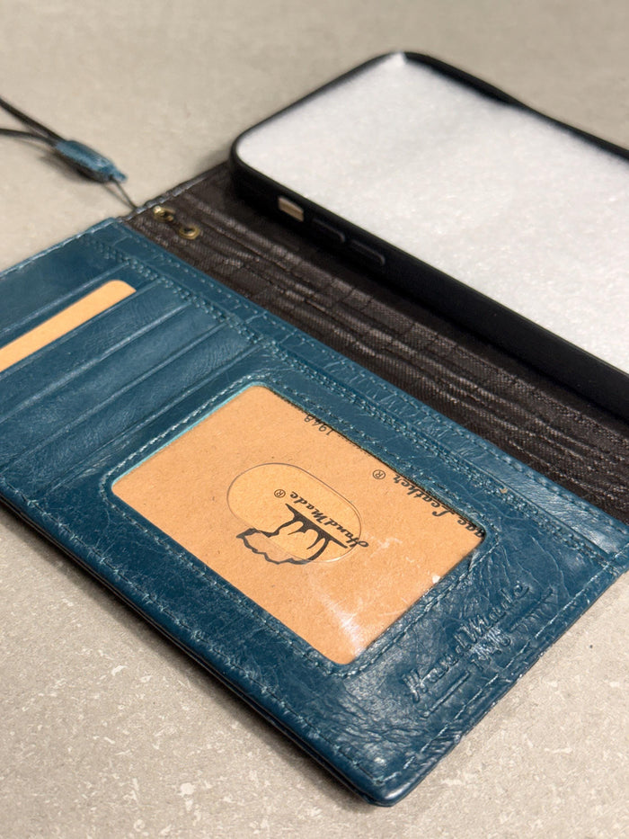 Genuine Leather fo OnePlus Open Case Wallet Handmade Wireless Luxury