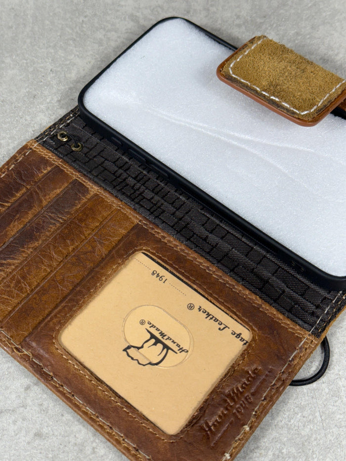 Genuine Leather fo OnePlus Open Case Wallet Handmade Wireless Luxury
